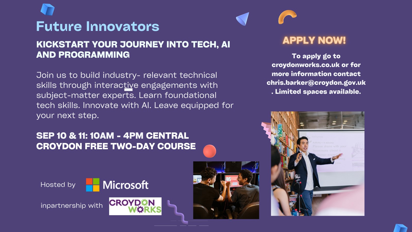 Microsoft Future Innovators: Tech, AI & Programming for 16 - 24 year-olds